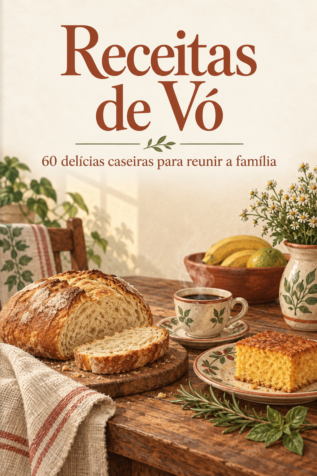 Capa do livro digital Receitas de Vó: 60 delícias caseiras para reunir a família
